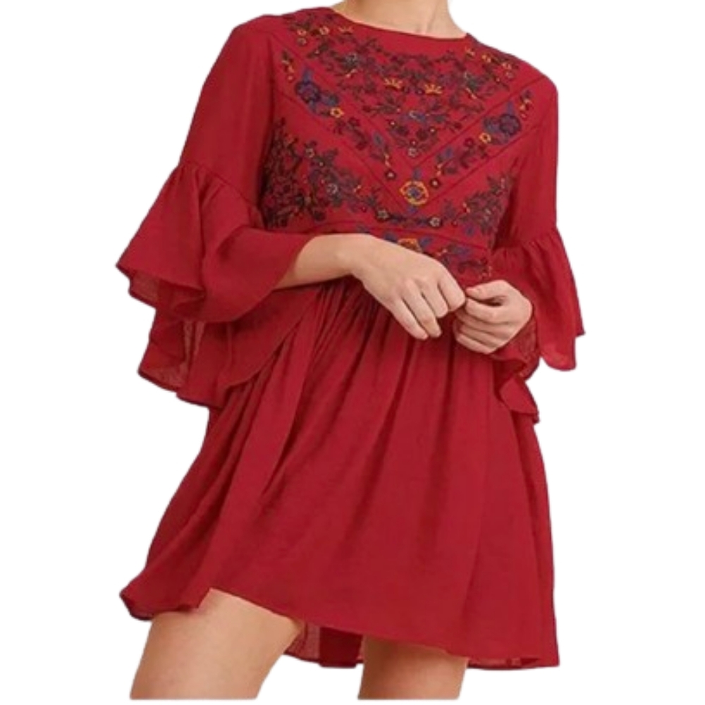 Umgee Boho Babydoll Dress/ Med